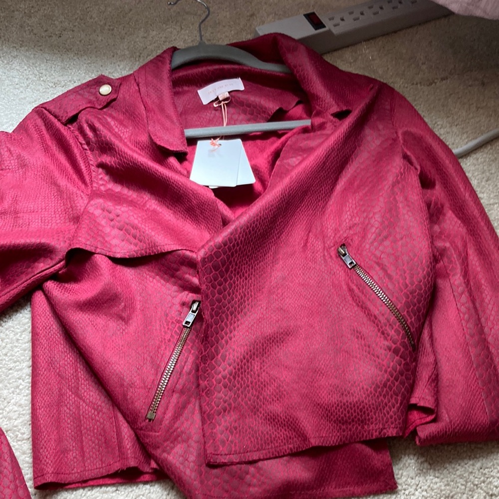 Wine red skies are blue jacket